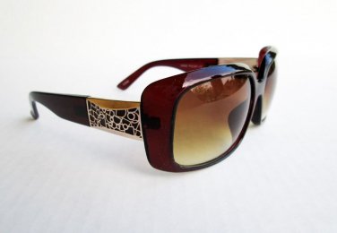 Women's New Style Sunglasses With Square Shape Frames and Black and Brown Lens