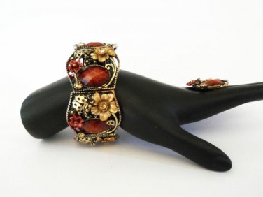 High Fashion One Size Adjustable Women's Bracelet Bangle with Ring Set Jewelry