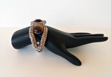 Brand New Tiger Eye Stone One size Adjustable Women's Bracelet Bangle Jewelry