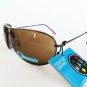 New Men's Aviator Sunglasses With Brown Lens and Metal Frame With Tag