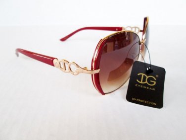 New Fashion Arrival DG Sunglasses Shade Brown Sunglasses With Red and Gold Frame