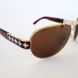 Brand New Designer Style Brown Unisex Sunglasses with Metal Frames
