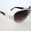 Brand New Designer Inspired Unisex Sunglasses with Black Lens and White Frames
