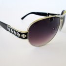 Brand New Designer Style Black Aviator Sunglasses For Unisex, Men and Women
