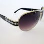 Brand New Designer Style Black Aviator Sunglasses For Unisex, Men and Women