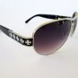 Brand New Designer Style Black Aviator Sunglasses For Unisex, Men and Women