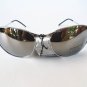 Silver Oval Aviator Men's Sunglasses With Mirror Lens and Silver Metal Frames