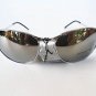 Silver Oval Aviator Men's Sunglasses With Mirror Lens and Silver Metal Frames