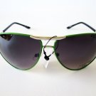 Brand New Women's Aviator Sunglasses with Black and Brown Lens and Color Frames