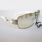 Brand New Women's Sunglasses With Clear Lens and White Plastic Metal Frames