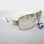 Brand New Women's Sunglasses With Clear Lens and White Plastic Metal Frames