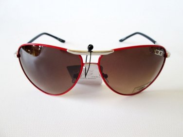 Women's Aviator Sunglasses, Black Brown Lens Red Blue White Pink Black Frames