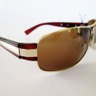 New Aviator Unisex Sunglasses With Gold and Brown Metal Frames For Men Women