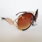 New Fashion Women Sunglasses Shades With Brown Black Lens, Metal Plastic Frames
