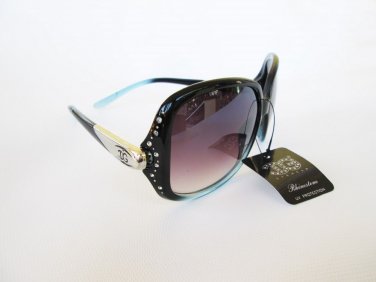 Womens DG Eyewear Sunglasses With Black Lens or Brown Lens and Rhinestones