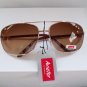Men's Brown Aviator Sunglasses