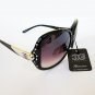 Brand New Style Womens Sunglasses Eyewear With Rhinestones, Black, Brown Lens