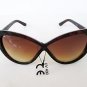 Good Vintage Retro Cat Eye Women's Sunglasses with Black and Brown Lens