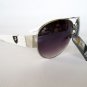 Brand New Style Lady Round Sunglasses With Black and White Frames For Women