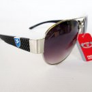 Designer Inspired Oval Round Sunglasses With Black and White Frames For Women