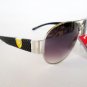 Brand New Arrival Oval Round Women's Sunglasses With Black and White Frames