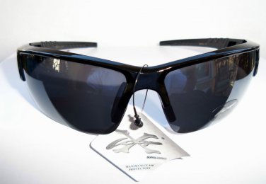 Black Sporty and Shield Style Sunglasses for Men