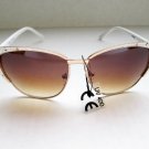 High Fashion New Butterfly Shaped Women's Sunglasses With Black and Brown Lens