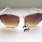 High Fashion New Butterfly Shaped Women's Sunglasses With Black and Brown Lens