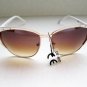 High Fashion New Butterfly Shaped Women's Sunglasses With Black and Brown Lens