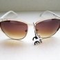 High Fashion New Butterfly Shaped Women's Sunglasses With Black and Brown Lens