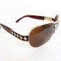 Brand New Brown Aviator Men's Sunglasses With Designer Inspired Metal Frames