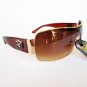 Designer Inspired Brand New Style Men's Brown Shield Sunglasses and Shades