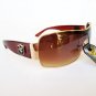 Designer Inspired Brand New Style Men's Brown Shield Sunglasses and Shades