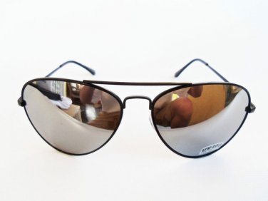 New Aviator Sunglasses For Men With Black Frame and Mirror Lens