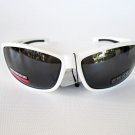 Unisex, Outdoor, Sporty Sunglasses With White Frames, Black Lens For Men, Women