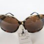 Women's Cat Eye Oval Sunglasses w/ Light Black, Brown Lens Metal Plastic Frame