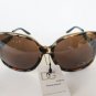 Women's Cat Eye Oval Sunglasses w/ Light Black, Brown Lens Metal Plastic Frame