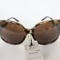 Women's Cat Eye Oval Sunglasses w/ Light Black, Brown Lens Metal Plastic Frame