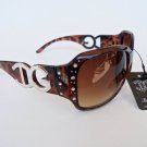 Brand New High Fashion Women's Sunglasses With Rhinestones and Tortoise Frames