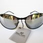 New Arrival Oval Men's Sunglasses With Mirror Lens and Black Metal Frames