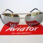 Brand New Aviator Style Men's Sunglasses With Mirror Lens and Metal Frames