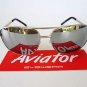 Brand New Aviator Style Men's Sunglasses With Mirror Lens and Metal Frames