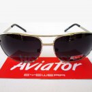 Men's Aviator Black Sunglasses With Silver Metal Frame For Everyday Use