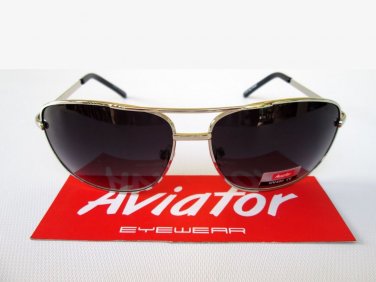 Men's Aviator Black Sunglasses With Silver Metal Frame For Everyday Use