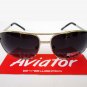 Men's Aviator Black Sunglasses With Silver Metal Frame For Everyday Use