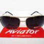 Men's Aviator Black Sunglasses With Silver Metal Frame For Everyday Use