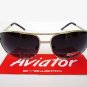 Men's Aviator Black Sunglasses With Silver Metal Frame For Everyday Use