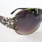 Black Sunglasses With Butterfly Style and Oval Lens With Metal Frames For Women