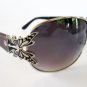 Black Sunglasses With Butterfly Style and Oval Lens With Metal Frames For Women