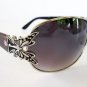 Black Sunglasses With Butterfly Style and Oval Lens With Metal Frames For Women